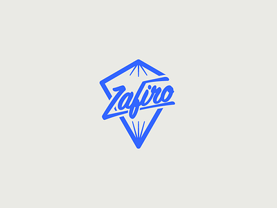Zafiro blue clothing jewel logo sapphire zafiro