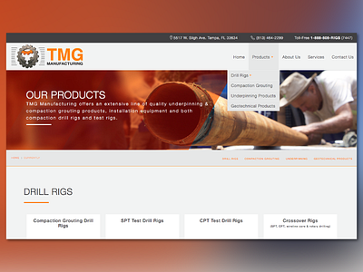 Web Design TMG Manufacturing orange ui web web design web site web ui website