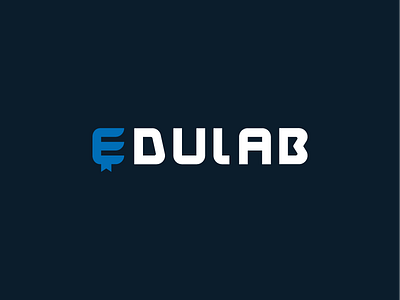 Edulab logo book bookmark education logo logotype