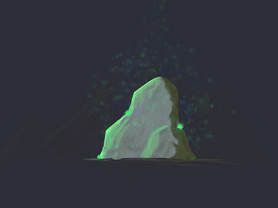 Mist Rock (First Digital Painting)