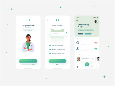 Health Care App Design app care design doctor health healthcare icon illustration ui ux