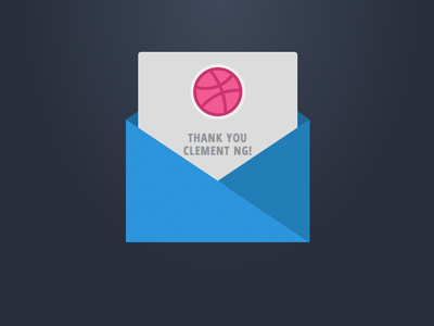 Thanks! card codepen css dribbble flat html icon invite thank you