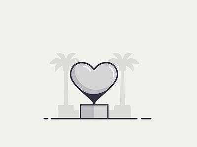 Hearts Around San Francisco art heart illustration san francisco sculpture thingsaroundsf vector
