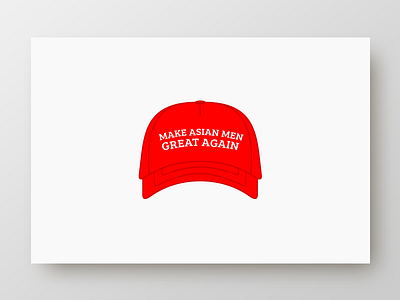 Make Asian Men Great Again asian cap hat illustration political trump