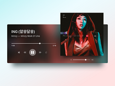 Daily UI challenge #009 — Music Player challenge daily ui dailyui dara kpop minzy music music player ui