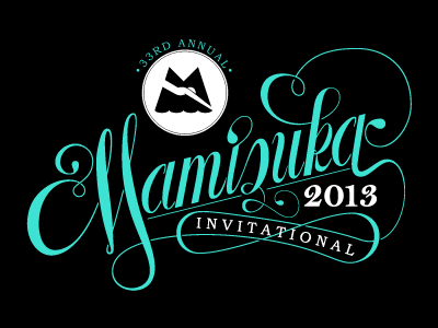 Updated Invitational Tee lettering script t shirt type
