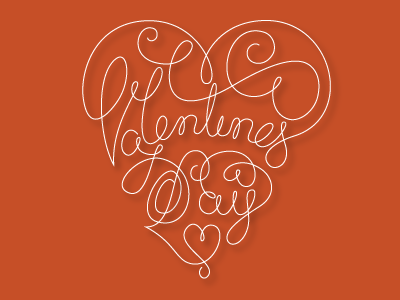 Happy Valentine's Day heart lettering love script valentine