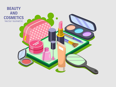 BEAUTY & COSMETICS Vector Isometric beauty bottle care concept cosmetic cosmetics design fashion female illustration isolated isometric makeup perfume product salon skin symbol vector woman