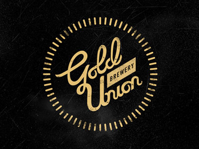 Gold Union Brewery beer brewery lettering logo logotype