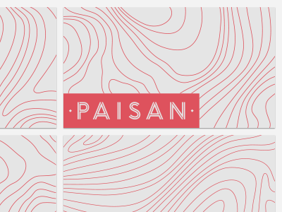 Paisan Osteria & Bar branding business cards italian logo topography wood