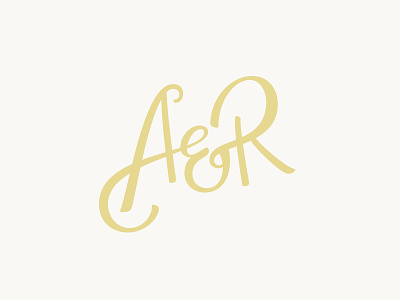 Addie & Ro ampersand initials lettering script wedding