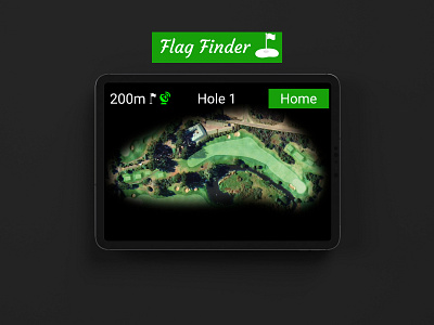 Flag Finder - Golf Cart GPS App adobe xd android app golf golf cart gps mobile app tablet ui