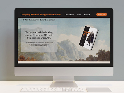 Designing API's - Landing Page book figma landing page prototype ui website