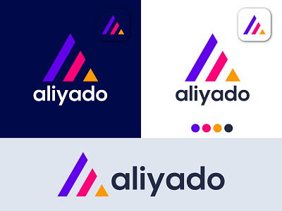 Aliyado logo design || A Letter logo mark a letter logo a logo aliyado logo app branding design illustration illustrator logo typography ui ux vector