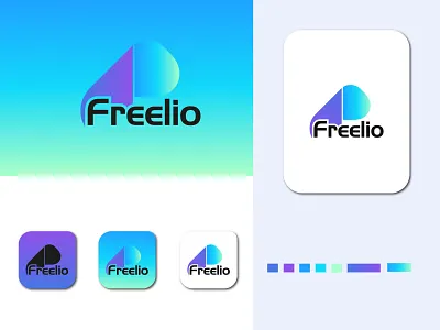 Freelio Modern logo 3d animation branding design freelio logo graphic design illustration illustrator logo motion graphics typography ui ux vector