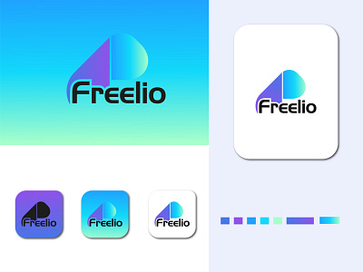 Freelio Modern logo 3d animation branding design freelio logo graphic design illustration illustrator logo motion graphics typography ui ux vector