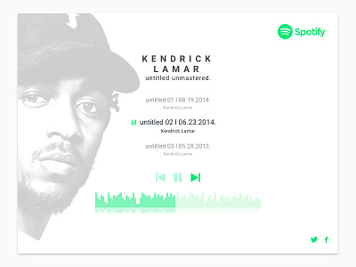 Kendrick X Spotify music player spotify ui