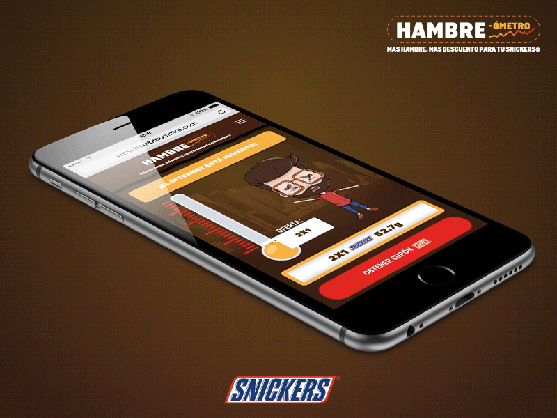 Hambreómetro for Snickers hambre mexico snickers twitter ui