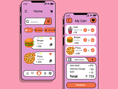 food app ui app design ui ux web