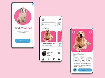 Dog purchase app ui design app design ui ux