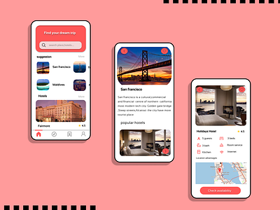 travel app concept