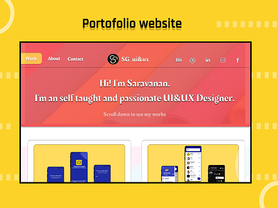 portofolio website work page design portfolio portofolio website web