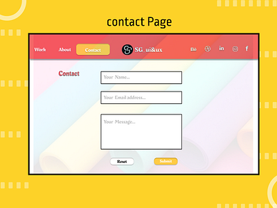 portofolio website contact page design portfolio web