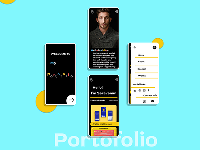 portfolio app app design portfolio ui ux
