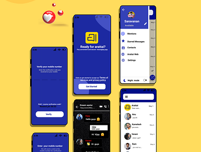 Arattai chatting app redesign app app design chatting app design ui uiux ux