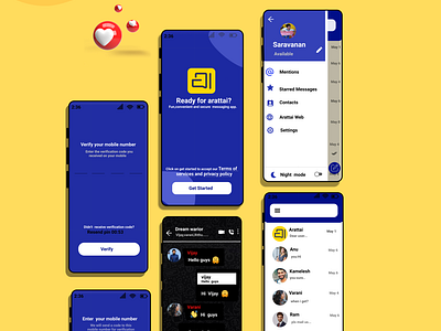 Arattai chatting app redesign app app design chatting app design ui uiux ux