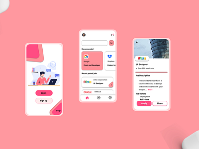 Job search app concept app design job search app jobs ui uidesign