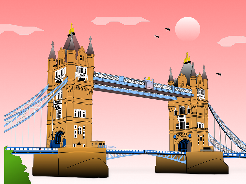 Tower Bridge Illustration designs, themes, templates and downloadable ...