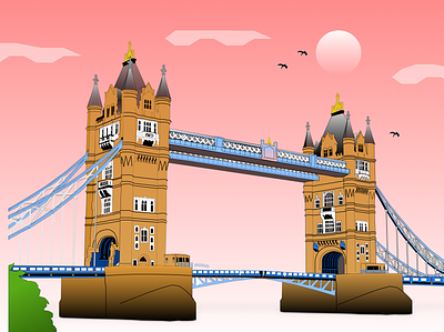 London tower bridge figma illustration illustration tower bridge illustration