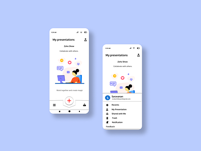 Zoho show presentation app UI redesign