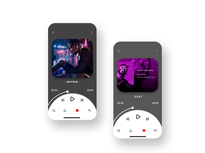 Music player app UX-UI app design design ui ux