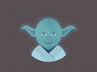 Force Ghost Yoda avatar icon illustration jedi neonultra starwars yoda