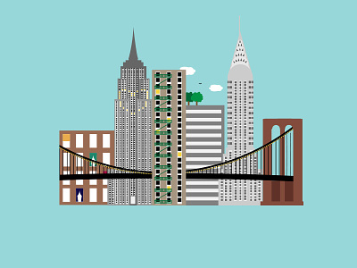 New York City city illustration