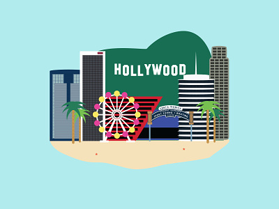 Los Angeles city illustration