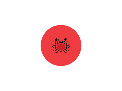 Crab icon illustration