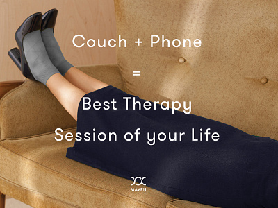 Therapy tryouts ad design instagram maven telemedicine ui