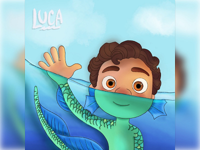 Luca Pixar illustration vector