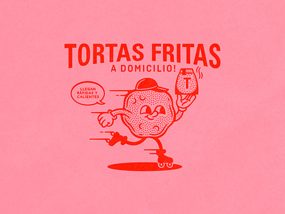 Tortas Fritas A Domicilio argentina branding cartoon design flat funny illustration logo logo design logodesign logotype retro uruguay vector vintage