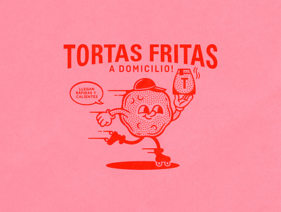 Tortas Fritas A Domicilio argentina branding cartoon design flat funny illustration logo logo design logodesign logotype retro uruguay vector vintage