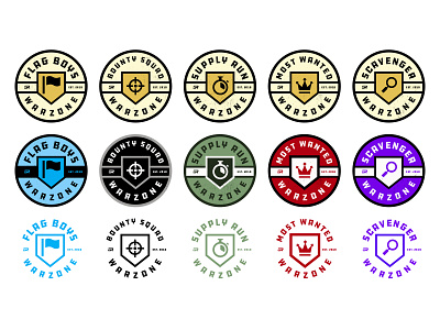 Call of Duty Warzone Contract Stickers badges buttons call of duty contracts emblems stickers warzone