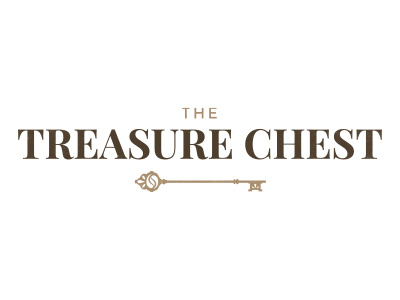 The Treasure Chest Logo branding chest logo thrift treasure
