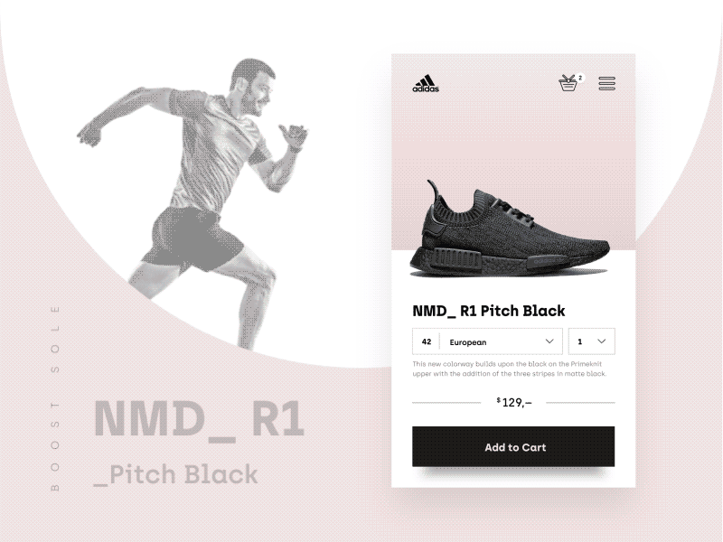 Adidas NMD Mobile App after effects commerce framer interaction mobile app product shoes shop sketch sport streetwear ui