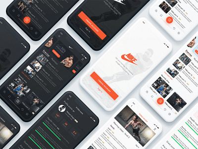 Nike workout app redesign challenge app design application design application ui challenge design dark lion studio design thinking dograsweblog nike nike workout user experience user interface workout