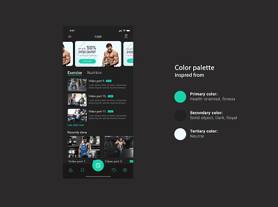 Workout application UI design application design application ui dark lion studio dark theme design design thinking dograsweblog fitness gym health nishant dogra user experience workout