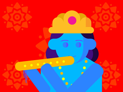 Lord Shree Krishna - Adobe Illustration work adobe illustration lord krishna
