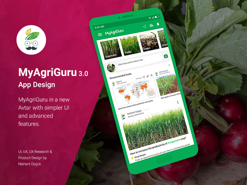 MyAgriGuru 3.0 Krishi Charcha agri advisory agriculture agronomy android app application ui dograsweblog farming myagriguru product design user research ux design